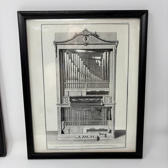 Set of 4 Framed Prints 1862 Orchestrion Prints From The Art of Organ Building - Picture 9 of 10